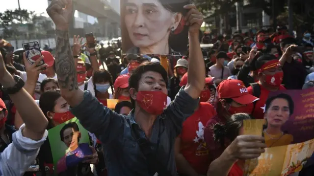 Pro-government protesters