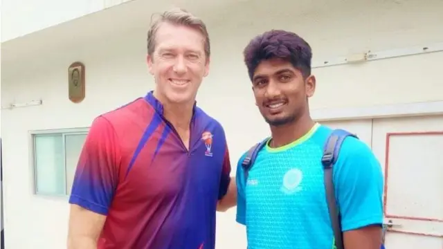 ఆస్ట్రేలియా మాజీ ఆటగాడు మెక్ గ్రాత్‌తో హరిశంకర్