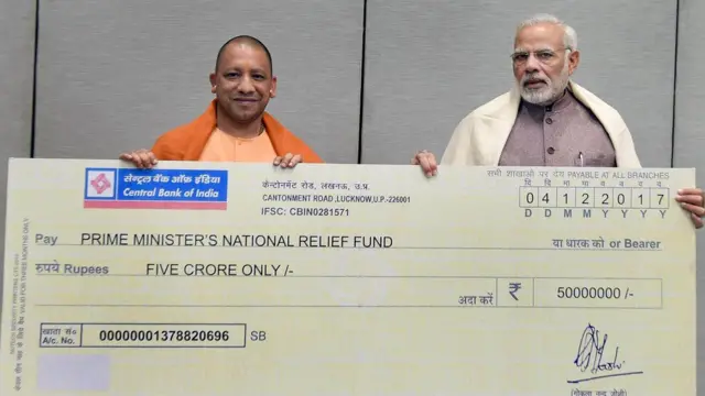 यूपी के मुख्यमंत्री योगी आदित्यनाथ और प्रधानमंत्री नरेंद्र मोदी