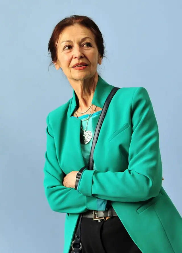 Fanny Rodwell, người vợ cuối cùng của Hergé, ngày 22 tháng 5 năm 2014 tại bảo tàng Hergé ở Louvain-La-Neuve.
