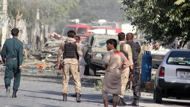 موقع الانفجار الذي استهدف امرالله صالح عام 2020