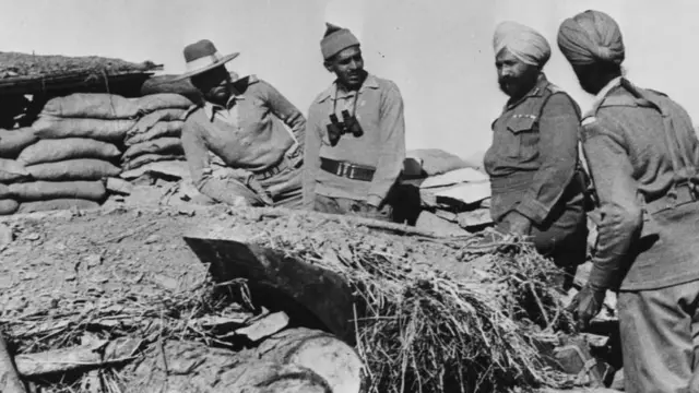 Tentara India di sebuah pos militer di Ladakh pada 1962