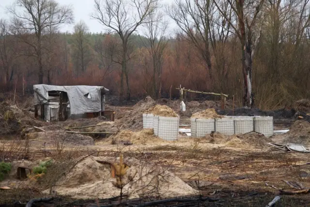 Позиції росіян в Рудому лісі (фото 2022 року)