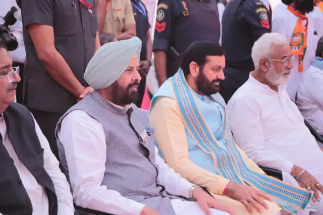 ਪੰਜਾਬ ਬੀਜੇਪੀ ਲੀਡਰ ਕੇਵਲ ਸਿੰਘ ਢਿੱਲੋਂ ਉਨ੍ਹਾਂ ਨਾਲ ਹਰਿਆਣਾ ਦੇ ਸੀਐਮ ਨਾਇਬ ਸਿੰਘ ਸੈਣੀ