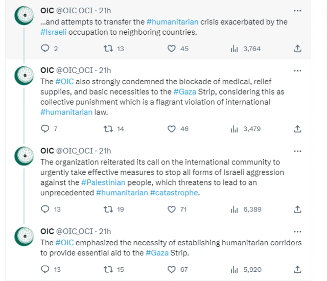 ओआईसी का बयान