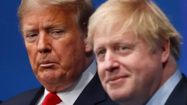 بوریس جانسون و دونالد ترامپ