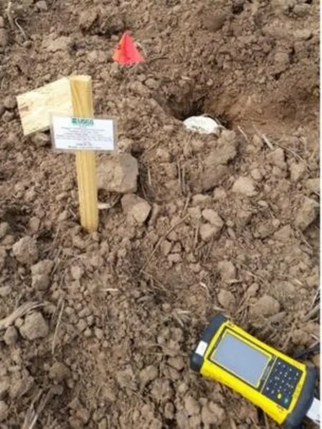 Sebuah sensor yang ditempatkan ahli geologi di Oklahoma, AS.