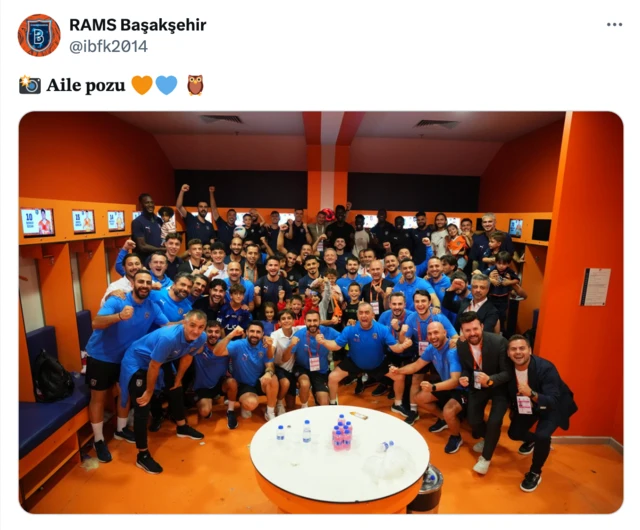 RAMS Başakşehir galibiyet sonrası X hesabından fotoğraf paylaştı.