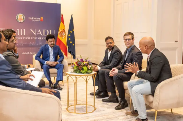 ஸ்பெயினில் தமிழ்நாடு முதல்வர் முக ஸ்டாலின்