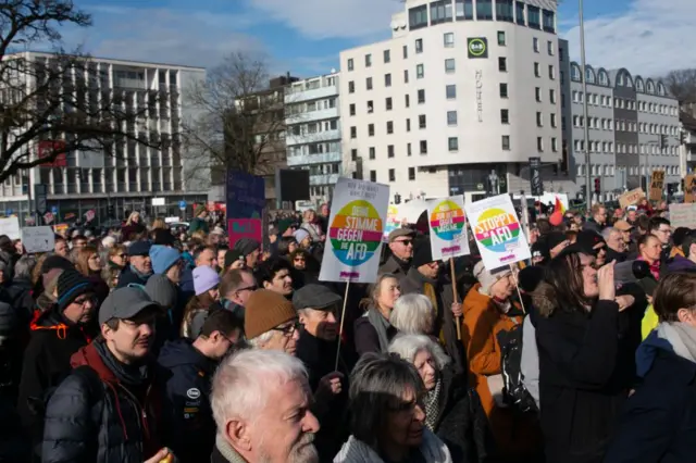 Protesto contra a AfD