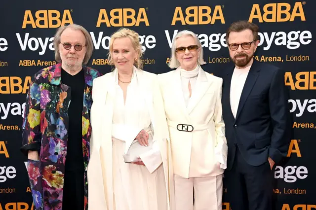 Benny Andersson, Agnetha Fältskog, Anni-Frid Lyngstad ve Bjorn Ulvaeus