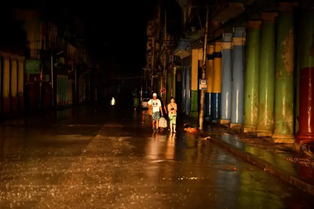 Una calle de Cuba afectada por el apagón