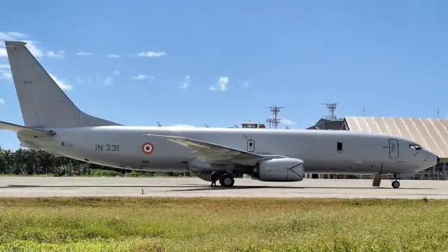 Indian plane on the runway, pictured 9 July 2024 
