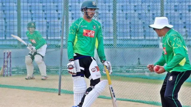 চট্টগ্রামে জহুর আহমেদ স্টেডিয়ামে বাংলাদেশ ক্রিকেট দলের অনুশীলন, বুধবারের ছবি।