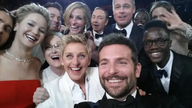 Ellen Degeneres'ın Oscar Ödül Töreni'nde çektiği selfie