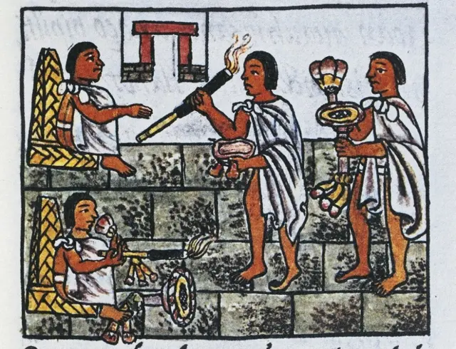 Lilo taba lati ọwọ Fra Bernardino de Sahagun ninu "The Universal History of the Things of New Spain" to ṣe ni ọdun 1529