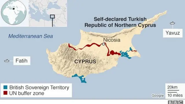 ترکی کے ایک سینئر سفارت کار نے ان علاقوں کے نقشے کو ٹویٹر پر شیئر کیا ہے جہاں ترکی کا جہاز تیل و گیس کی تلاش کے لیے سروے کر رہا ہے۔