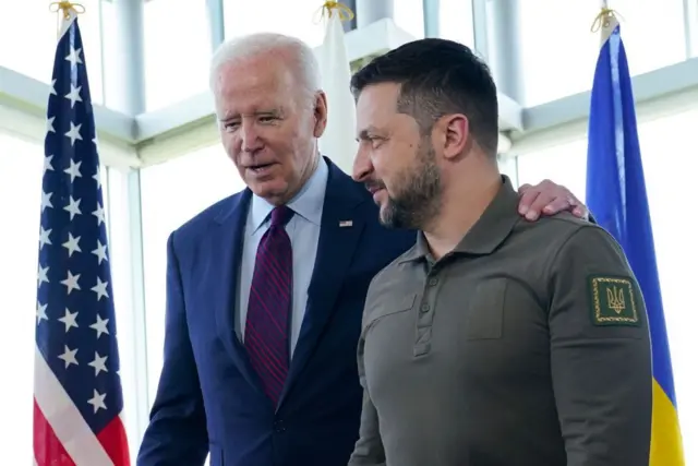 Joe Biden y Volodymyr Zelensky