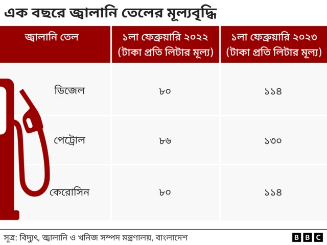 যেভাবে বেড়েছে তেলের দাম