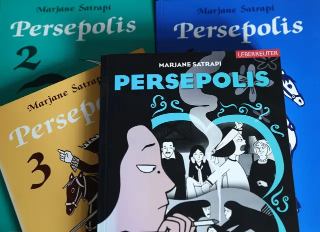 Las portadas de los libros de Persépolis.