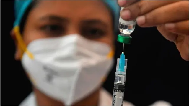 A vaccine dry run in a Kolkata hospital.