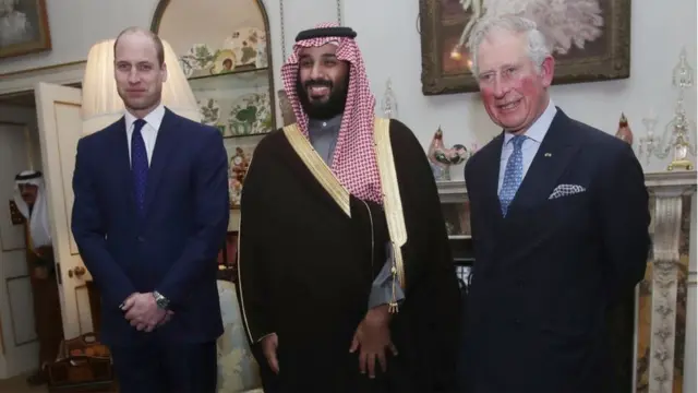 Yariman Saudiyya da 'yan gidan sarautar Birtaniya