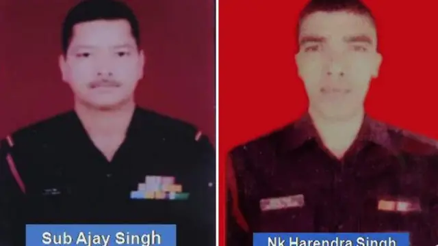 અથડામણમાં મૃત્યુ પામેલા જવાનોની તસવીર