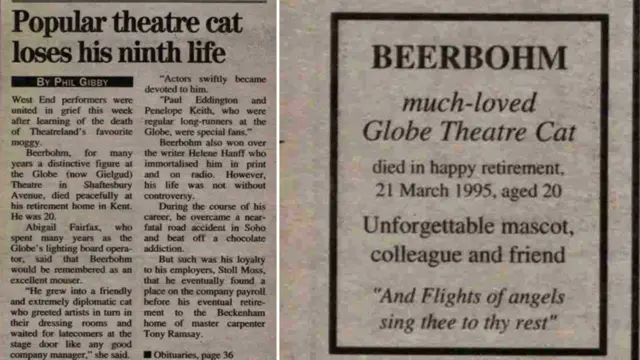 Obituary in The Stage