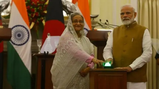 প্রধানমন্ত্রী শেখ হাসিনা ও প্রধানমন্ত্রী নরেন্দ্র মোদী