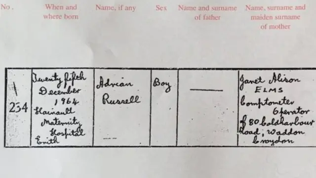 காலித் மசூதின் பிறப்பு சான்றிதழில் அவர் பெயர் அட்ரின் எல்ம்ஸ் என்று குறிப்பிடப்பட்டுள்ளது