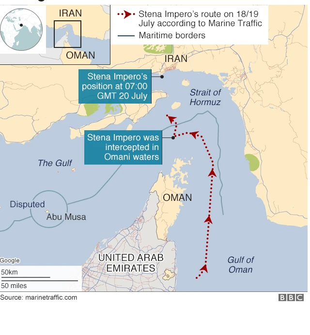 Ramani ya njia iyakayotumika na Stela Impero