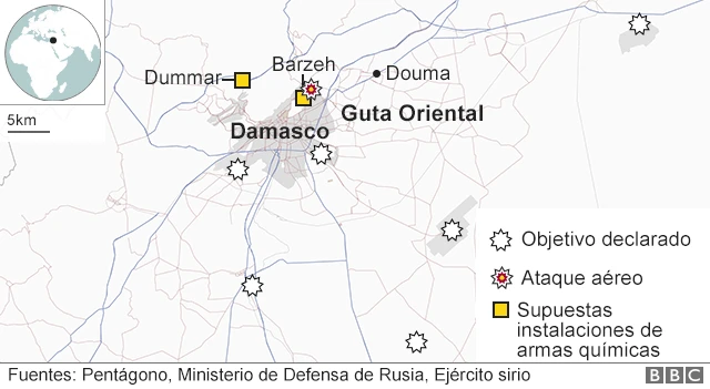 Mapa de Damasco