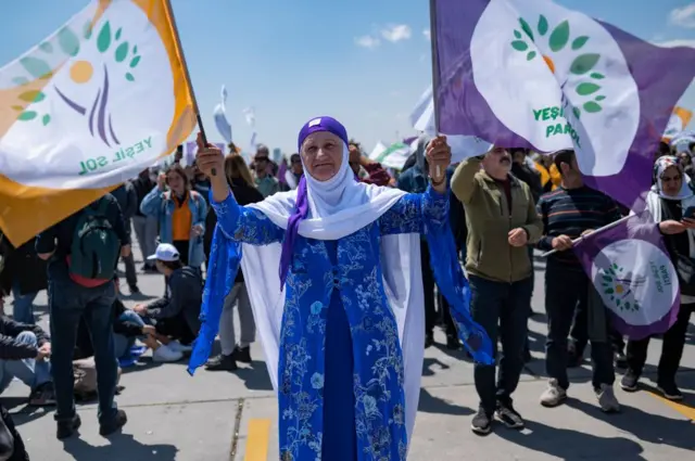 Yeşil Sol Parti'nin İstanbul'daki bir mitingi