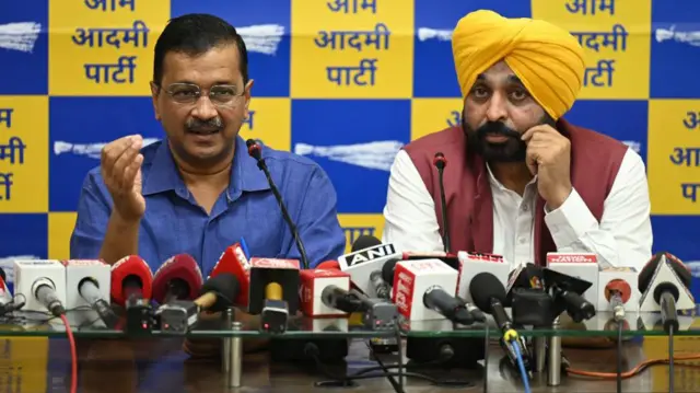 ਭਗਵੰਤ ਮਾਨ ਅਤੇ ਅਰਵਿੰਦ ਕੇਜਰੀਵਾਲ