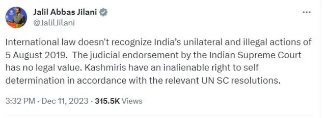 ஜம்மு-காஷ்மீர், 370வது பிரிவு ரத்து: உச்சநீதிமன்ற தீர்ப்புக்கு சீனாவின் பதிலடி என்ன?