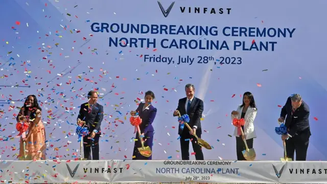 VinFast động thổ nhà máy tại hạt Chatham, bang Bắc Carolina, Mỹ vào ngày 28/7/2023
