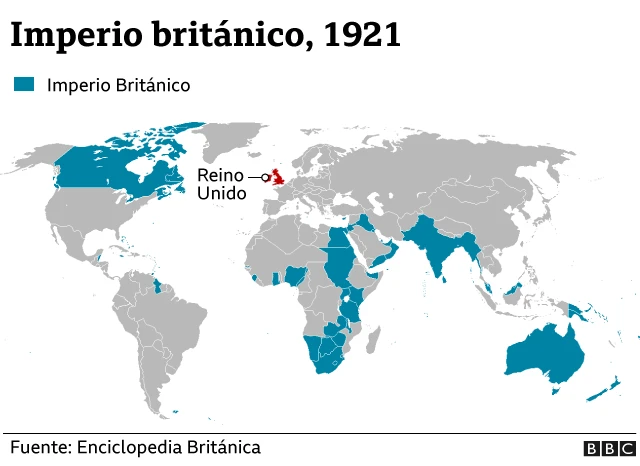 Imperio británico en 1921.