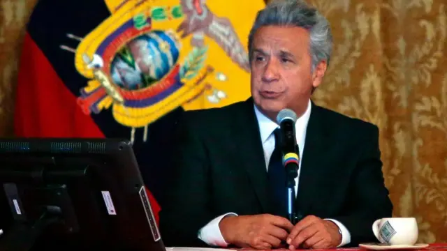 Lenín Moreno hablando