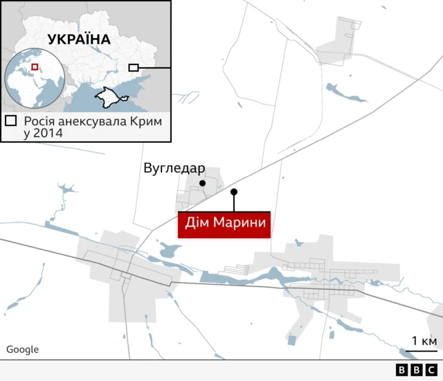 карта Вугледару 