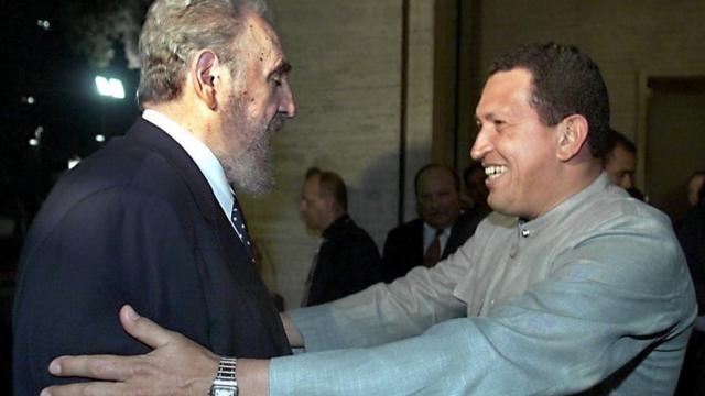 Fidel Castro y Hugo Chávez