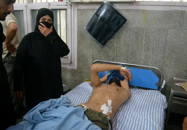 एक घायल व्यक्ति