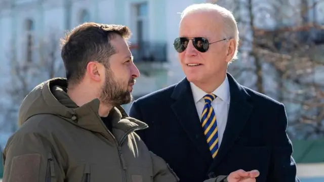Zelensky and Biden in Kyiv