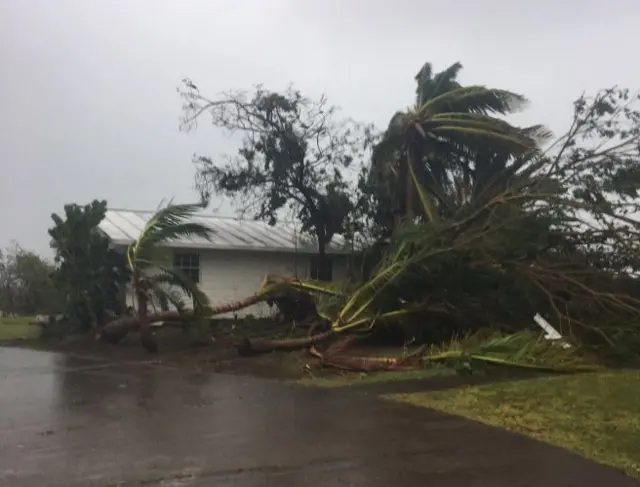 Destruction on the island of St Eustatius