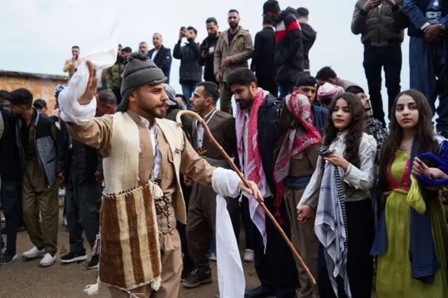 جشن نوروز بر روی تپه «عقره» در نزدیکی «دهوک» در عراق در روز اول فروردین سال ۱۴۰۳