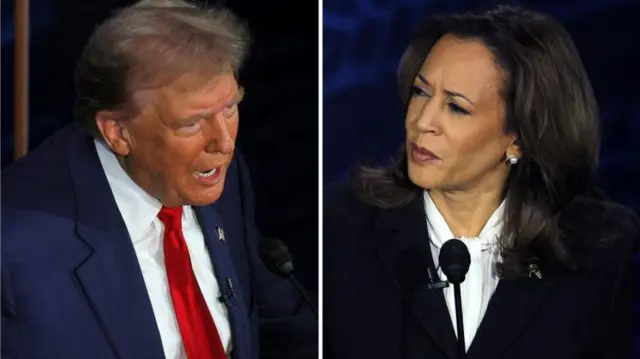 El debate presidencial entre el candidato republicano Donald Trump y la demócrata Kamala Harris en Filadelfia, Pensilvania, el 10 de septiembre de 2024.