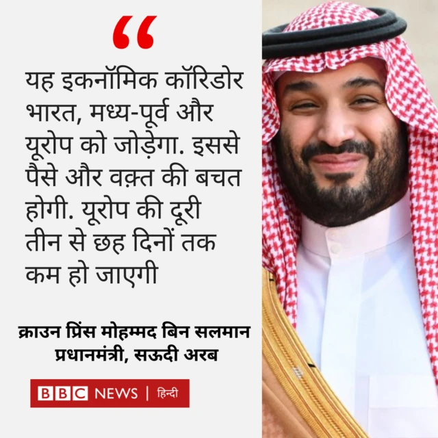 मोहम्मद बिन सलमान ने इंडिया-मिडिल ईस्ट-यूरोप इकनॉमिक कॉरिडोर पर क्या कहा
