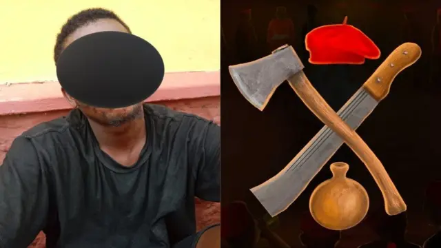 Aworan afurasi naa pẹlu aworan ipade ọmọ ẹgbẹ okunkun kan