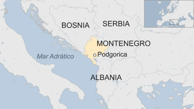 Mapa Montenegro