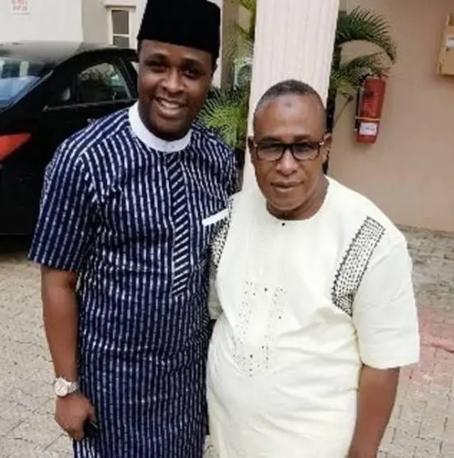 Fẹmi Adebayọ pẹlu baba rẹ, Adebayọ Salami