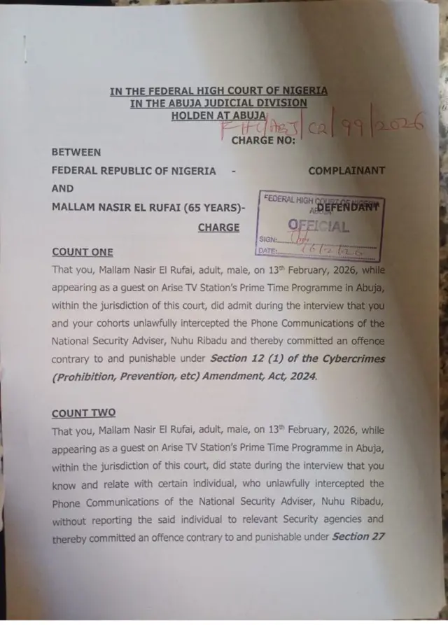 Iwe ẹjọ El-Rufai